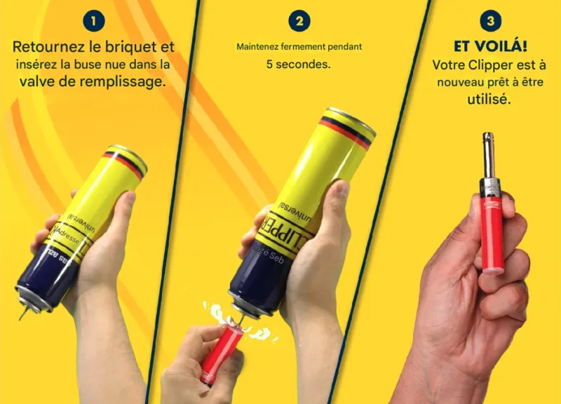 recharger briquet clipper mini tube