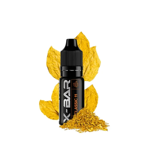 E liquide saveur tabac blond américain X-Bar - Flacon 10 ml - 20 mg de nicotine.