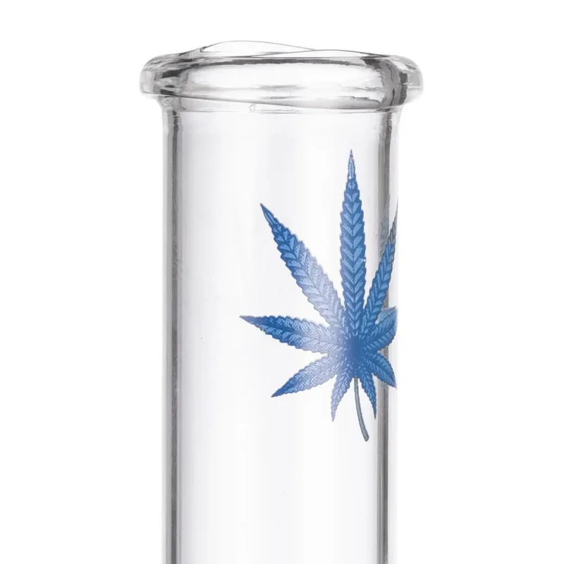 mini bong verre leaf blue