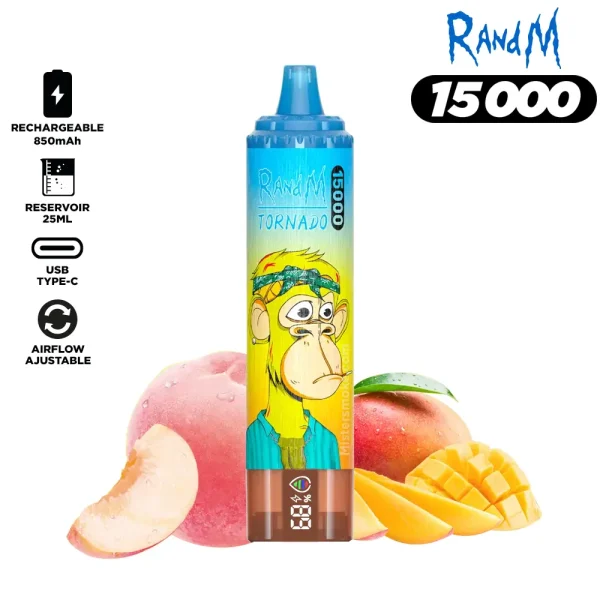 puff 15000 bouffées mangue glacé par Tornado RandM