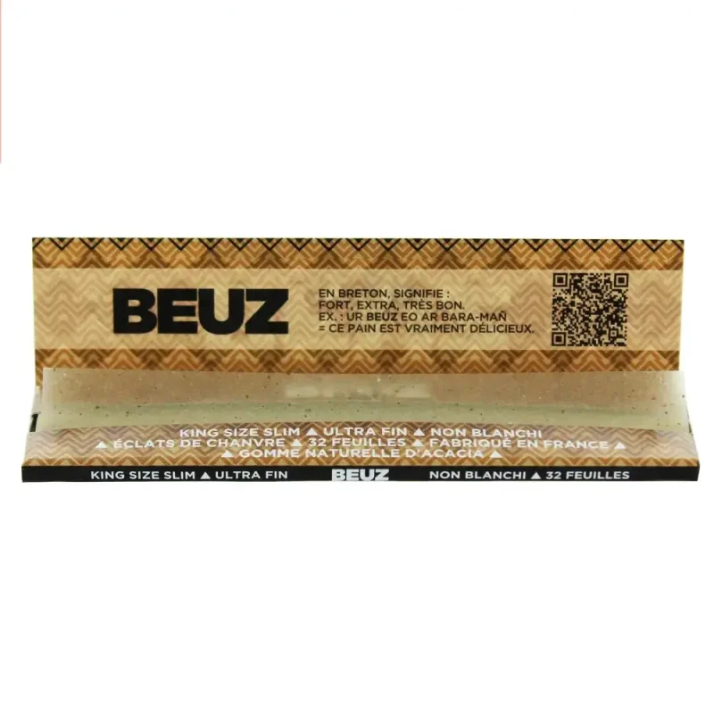 détails des feuilles à rouler BEUZ STAR au chanvre.