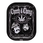 plateau à rouler en métal pour les fumeurs de la marque cheech and chong