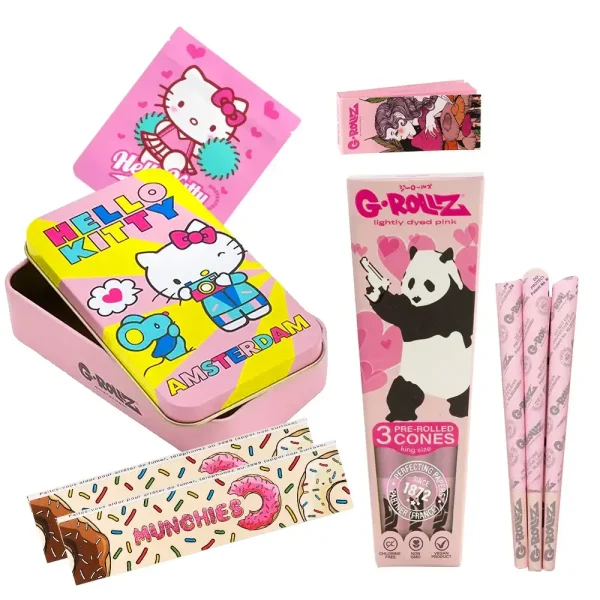 kit pack fumeur rose - hello kitty - stoner kit