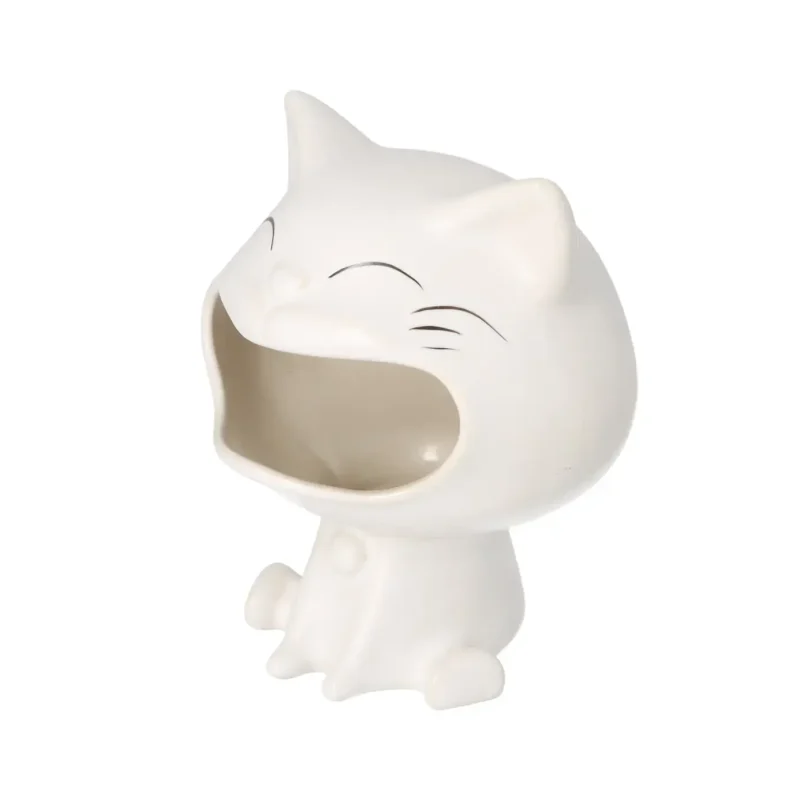 cendrier chat original et mignon style kawaii - céramique pour intérieur ou extérieur