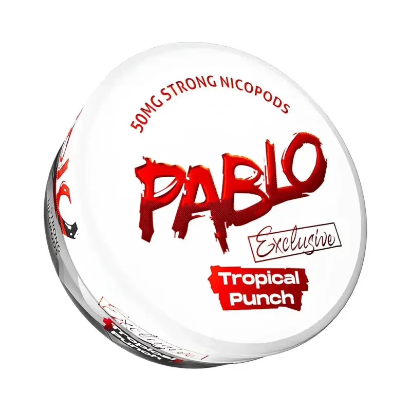 Nicopouches Pablo 50mg Tropical Punch - Sachets de nicotine goût exotique au dosage nicotine extra fort