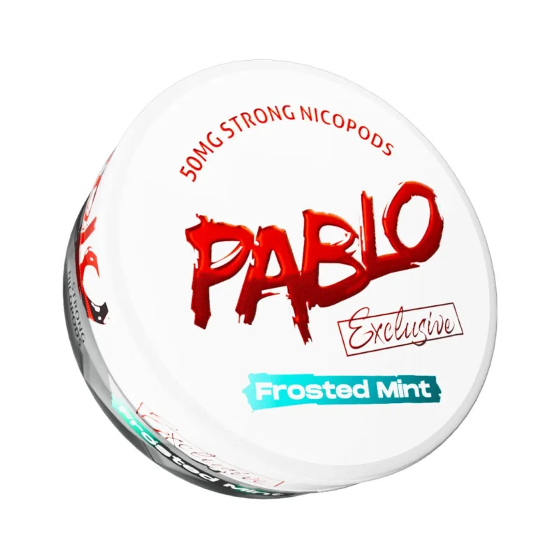 SNUS Pablo Exclusive 50mg Menthe glaciale - Sachets de nicotine sans tabac.