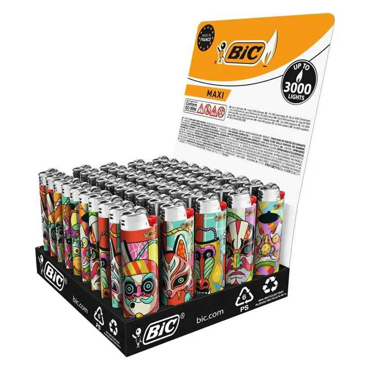 Boite de 50 briquets BIC Masks - Lot économique pas cher