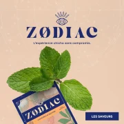 gout zodiac - chicha sans tabac, sans nicotine.