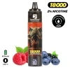 Puff Supremevap Tornado 18k - Fruits Rouges (Triple Berry) avec Nicotine