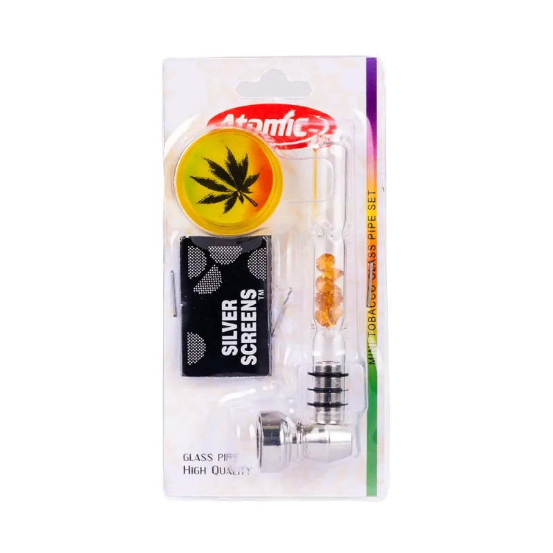 Petite pipe en verre pour fumer - Design Diamants