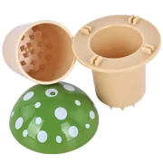 grinder acrylique original en forme de champignon - 3 parties avec boite réserve de stockage.