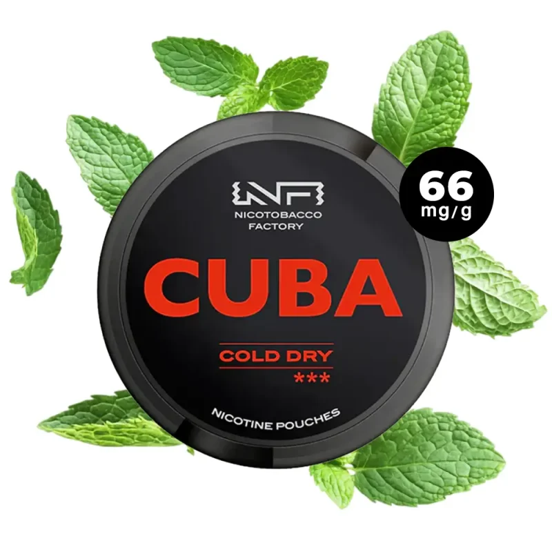 CUBA Snus Black Cold Dry - Sachets de nicotine sans tabac