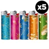 Briquets BIC Maxi pas cher colorés et décorés de feuilles.