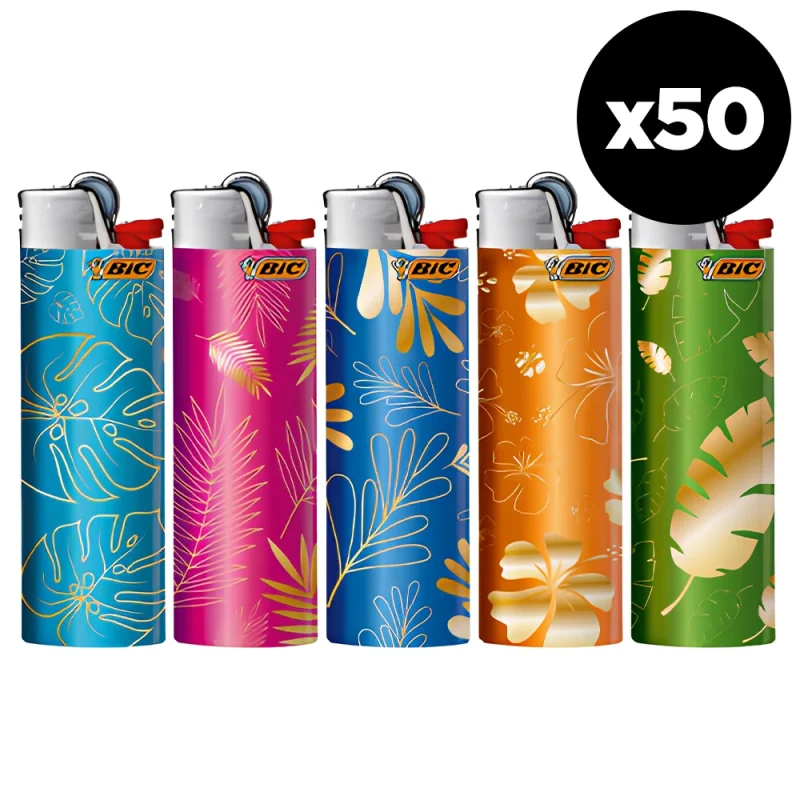 briquets BIC maxi décorés à la boite