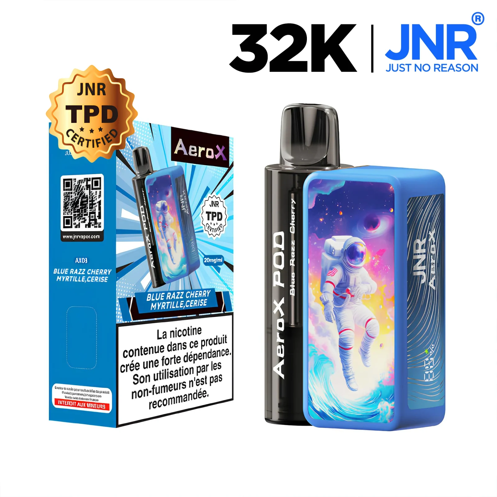 Puff JNR 32K Blue Razz Cherry