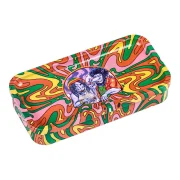 Box Métal Fumeur Originale – Coffret Psychédélique avec Pipe, Grinder & Étui Joint