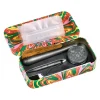 Boite fumeur - Kit fumeur joint - Complète boite métal avec accessoires cone pipe et grinder.