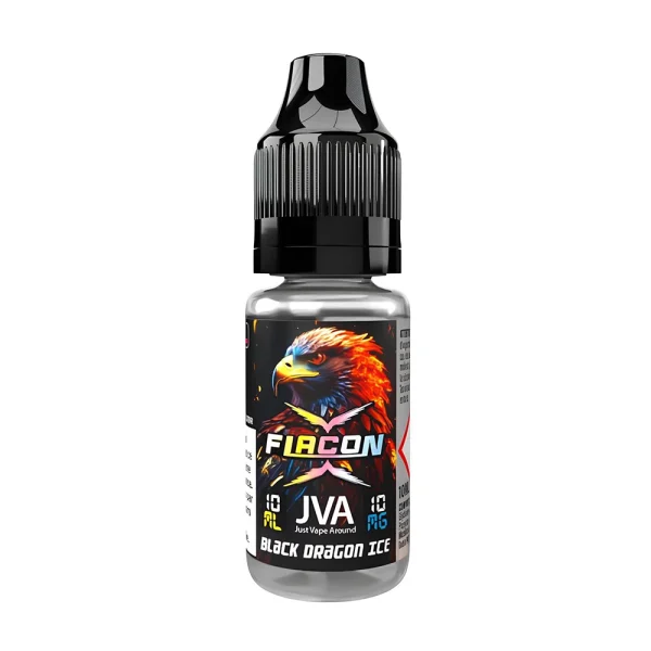 Eliquide fabriqué en france - 10 ml et 2% de nicotine - Goût Black Dragon Ice (Fruit du dragon) - Flacon X JVA - Pour puff JNR