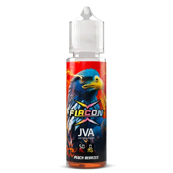 eliquide pêche fruits rouges flacon 50ml - JVA JNR