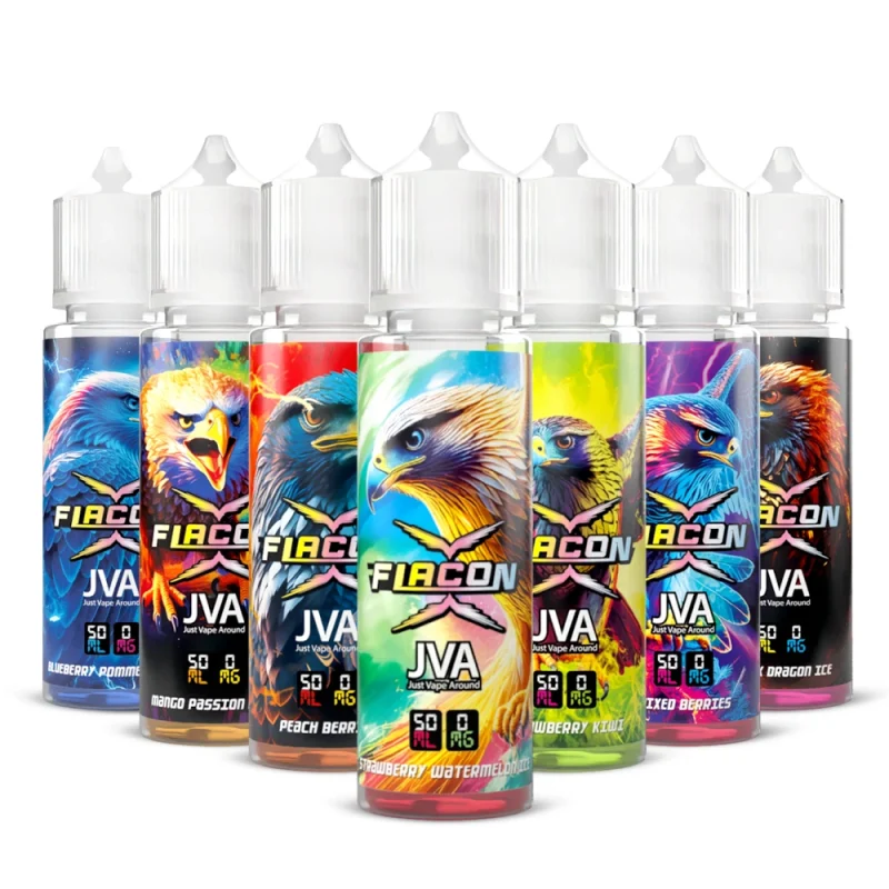E-liquide 50ml JVA Flacon aigle - Plusieurs goûts disponibles