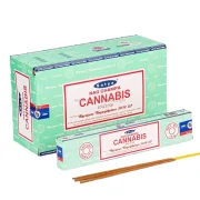 Encens Cannabis Satya - boite de 12 paquets d'encens indien naturels