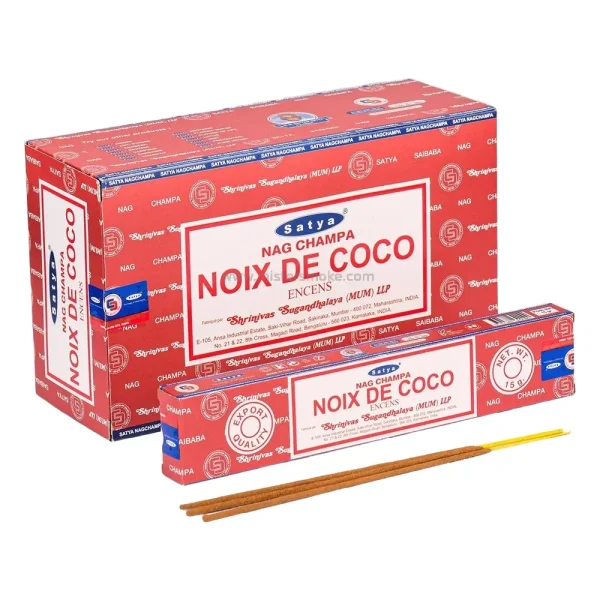Encens Noix de Coco Satya - Boite de 12 paquets de 15g