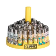 Présentoir de briquets clipper maxi décorés animaux : canards, dino, fruits...