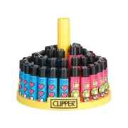 présentoir de briquets clipper mini rechargeables collection games and hobbies - pixel art