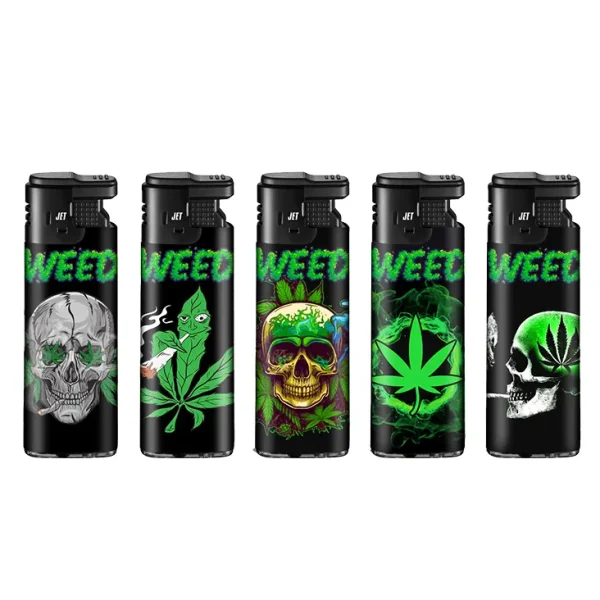 Briquet électronique WEED Jet flamme tempête - Lot de 5