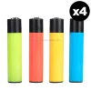 Clipper Solid Fluo Maxi - Lot de 4 briquets