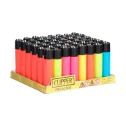 boite de 48 briquets clipper maxi solid fluo