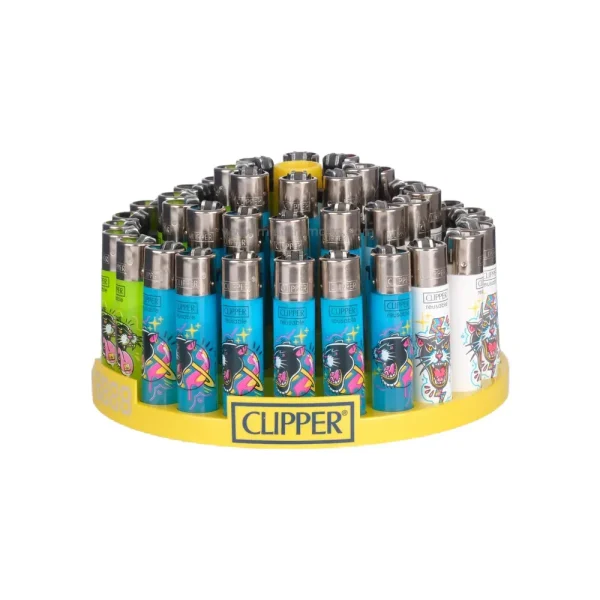 Clipper Maxi Animals Mix Panthère - Boite de 48 briquets