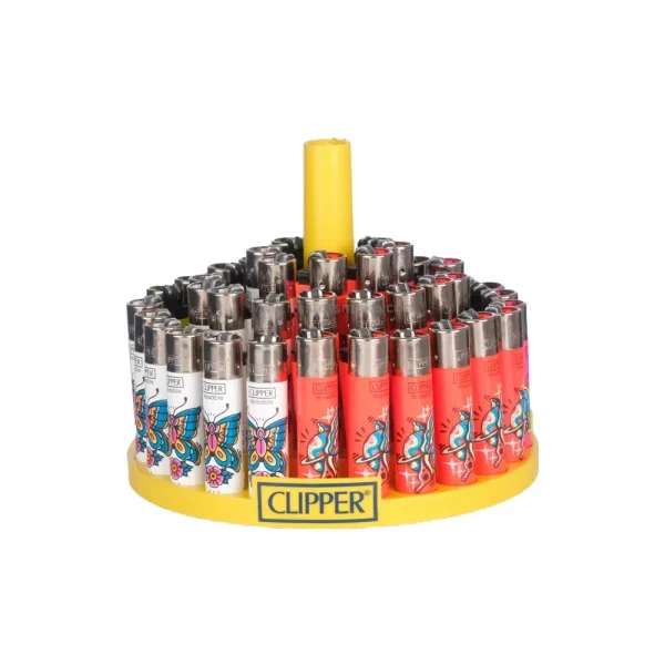 Clipper Maxi Animals Mix Papillon - Boite de 48 briquets