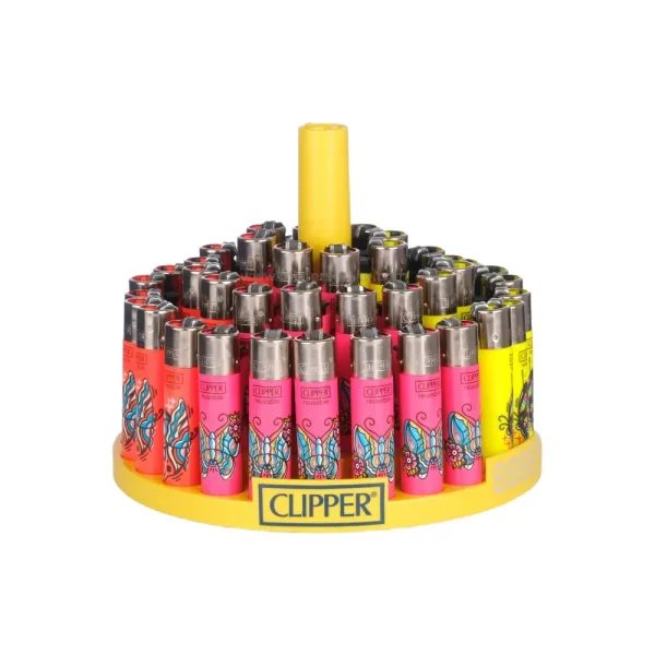 Clipper Maxi Animals Mix Papillon - Boite de 48 briquets