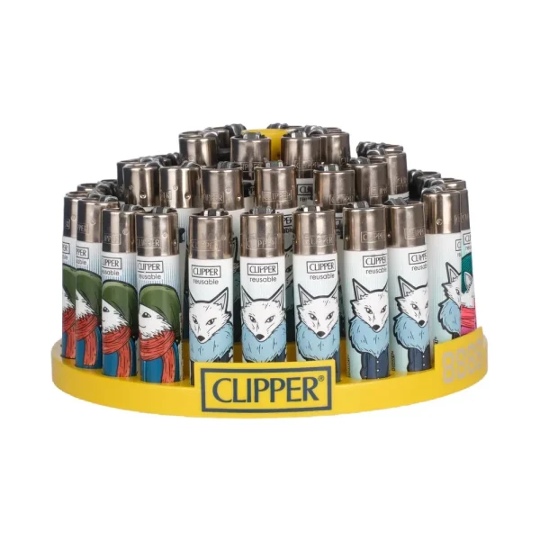 Boîte de 48 briquets rechargeables design - Collection Winter Mix