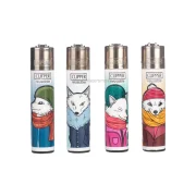 Boîte de 48 briquets rechargeables design - Collection Winter Mix