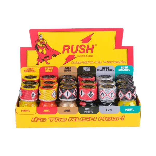 présentoir de poppers rush
