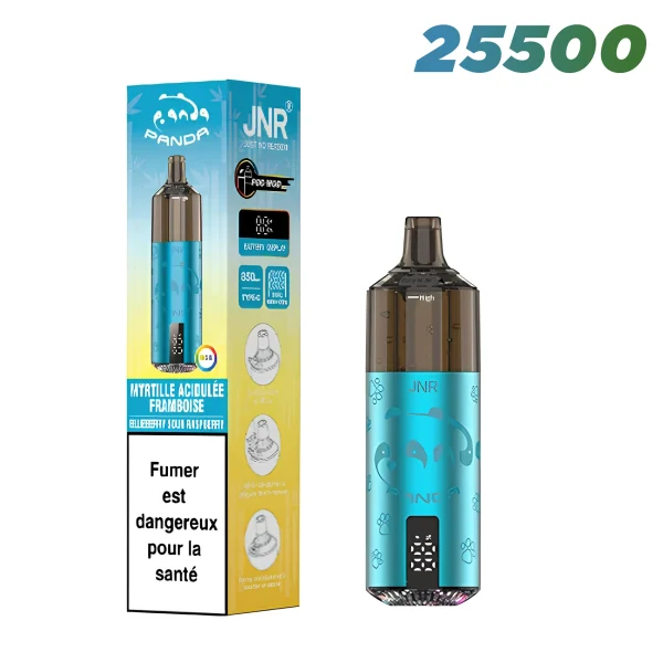 Puff JNR Nicotine 2% 25000 Panda - Myrtille acidulée Framboise