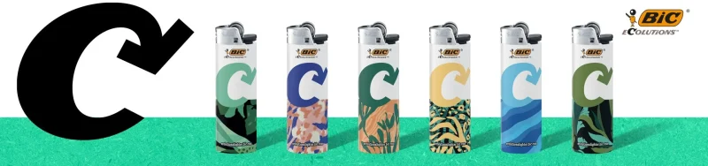 Briquet BIC Ecolution, le célèbre briquet à pierre dans une version écologique, en plastique recyclé