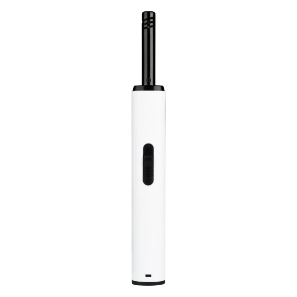 briquet allume gaz bbq rechargeable - coloris blanc
