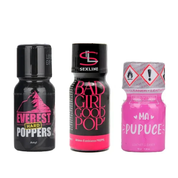 Une sélection de poppers aux arômes doux et effets intenses, spécialement pensée pour sublimer le plaisir féminin