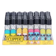 boîte de 48 briquets Clipper Maxi de la Collection Mushroom Skulls