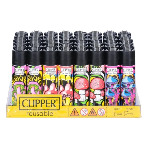 Clipper Large Collection "Mushrooms" – Boîte de 48 briquets