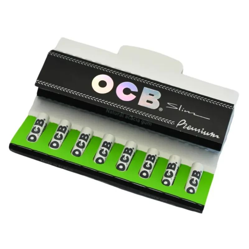OCB slim premium noir avec filtres anti goudron au charbon actif activ tips