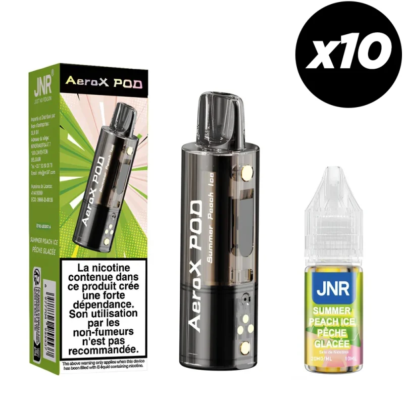 Pod recharge JNR Aero X avec eliquide - Boite de 10