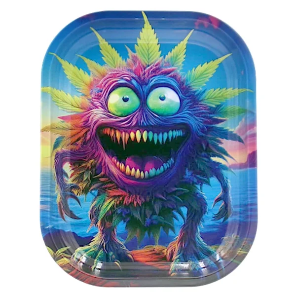 Plateau fumeur - Plateau à rouler en métal de la marque BEUZ - Design original Weed Monster.
