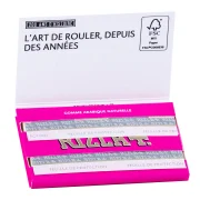 détail carnet de la feuille rizla+ micron pink edition