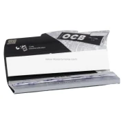 intérieur du carnet ocb slim + tips / carnet de feuilles à rouler longues OCB avec filtres en carton intégrés.