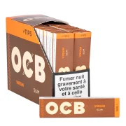 Boite de carnets de feuilles à rouler OCB Virgin slim avec filtres tips