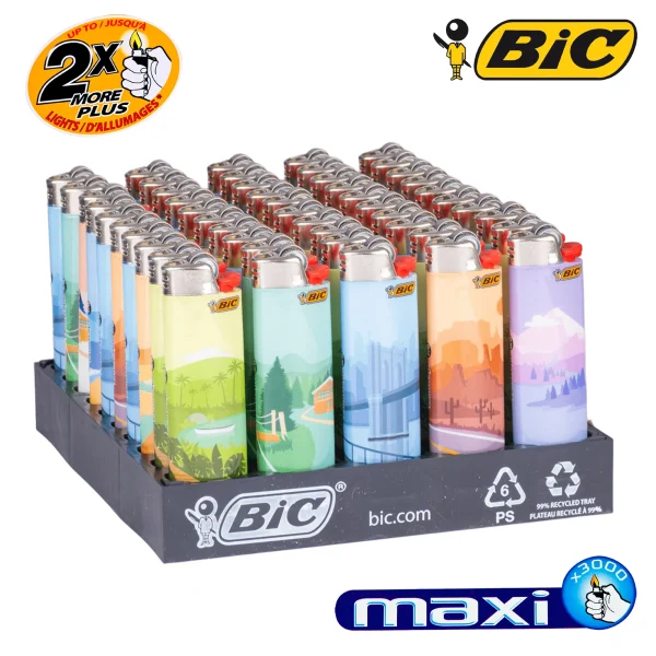 Briquets BIC Maxi Landscape - Boite de 50